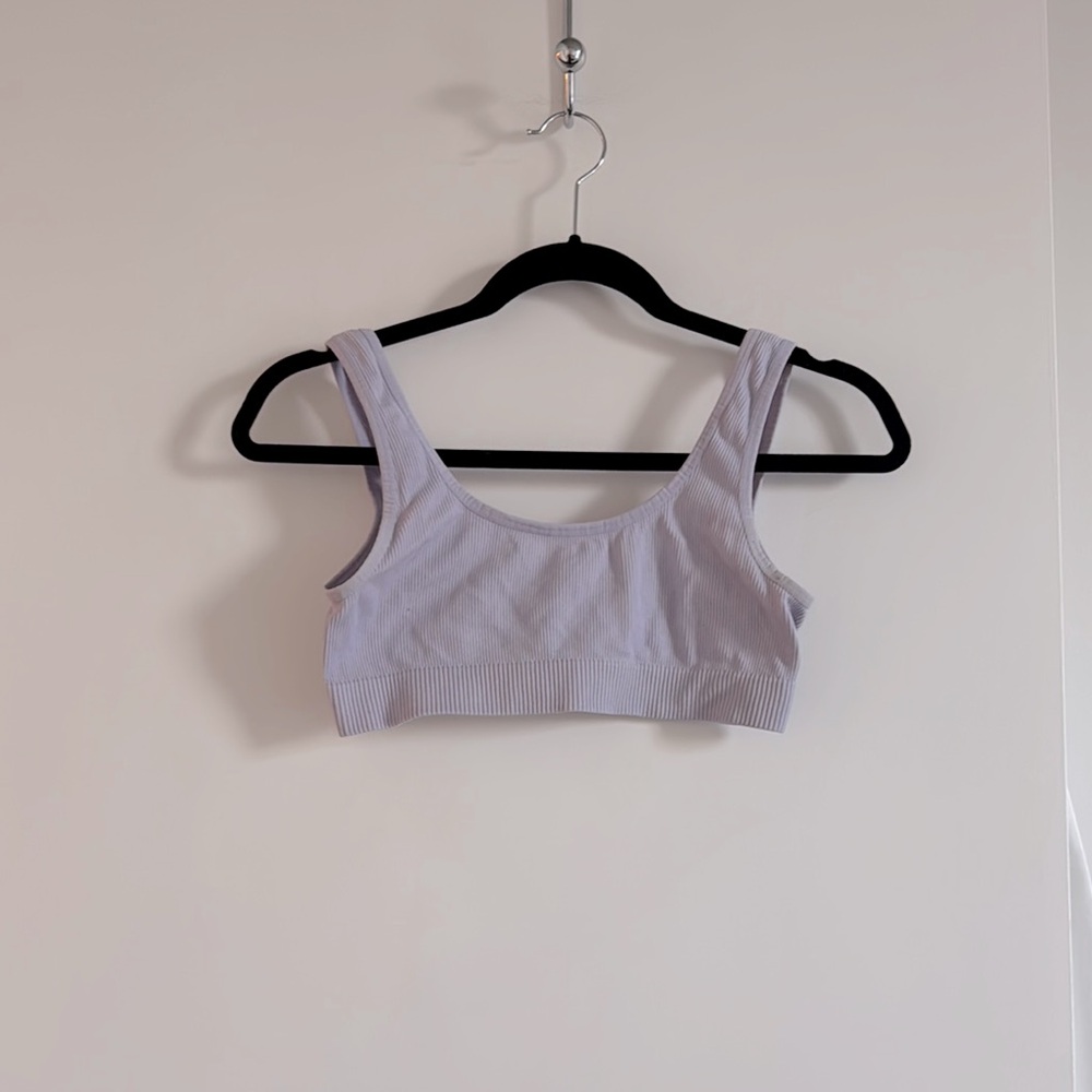 H&M Low Support lilac purple sports bandeau bra